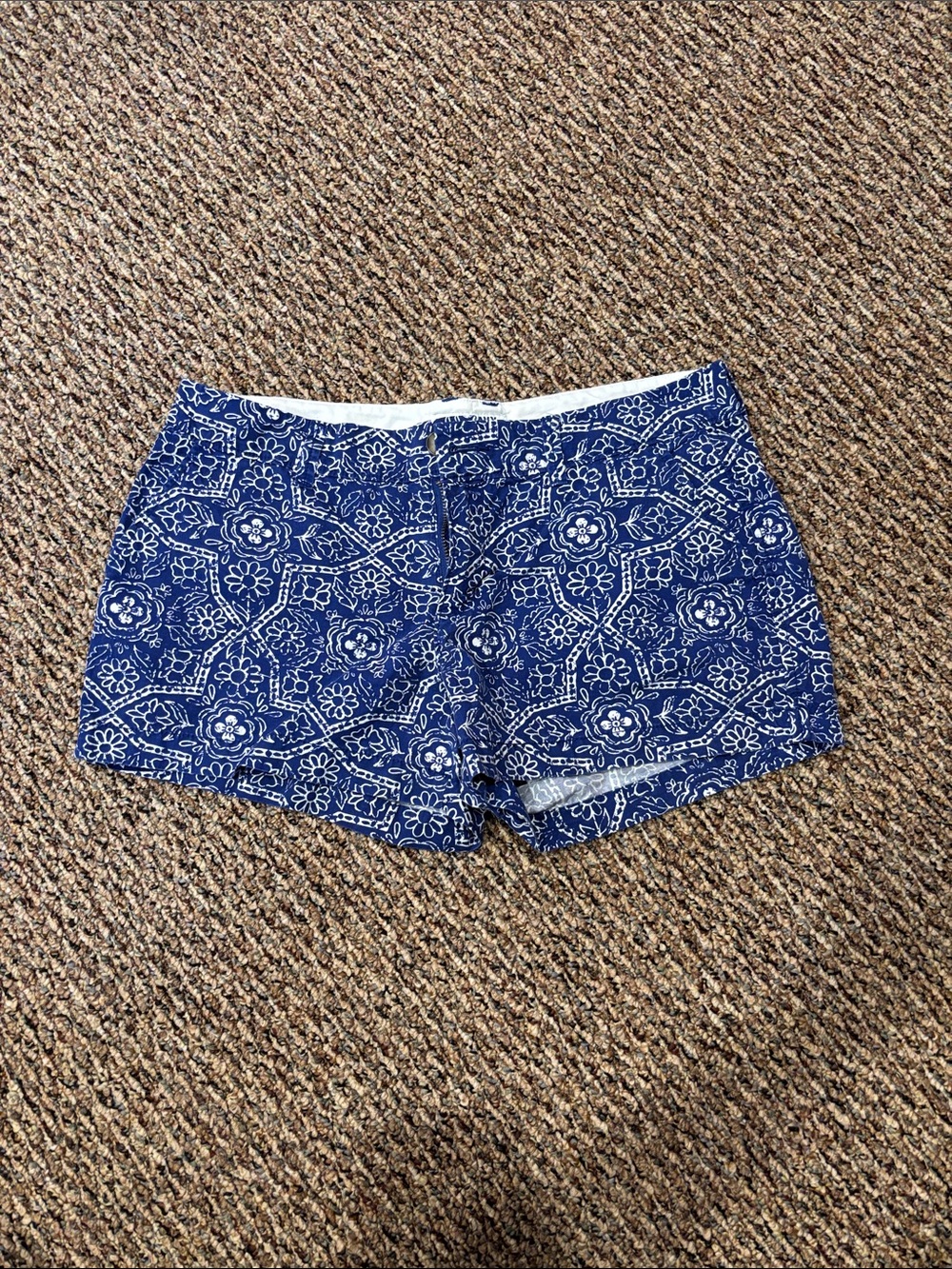 Old Navy Blue Floral-Print Cotton Shorts